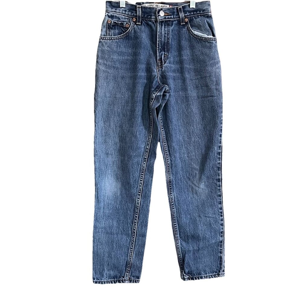 Womens Levis 550 Jeans Classic Relaxed Tapered Leg 4 S Meas 26x27.5 Distressed